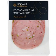 Колбаса Мортаделла варёная Маркет Collection, 120г в магазинах Перекресток