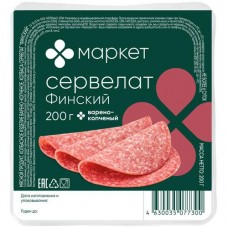 Сервелат Финский варёно-копчёный Маркет, 200г в магазинах Перекресток