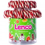 Карамель Lenco Трость леденцовая со вкусом клубники, 28г