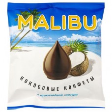 Конфеты Malibu кокосовые в шоколадной глазури в магазинах Перекресток