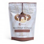Кольца яблочные Экофермер в молочном шоколаде с кунжутом, 100г