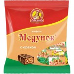 Конфеты Славянка глазированные медунок с орехом, 202г