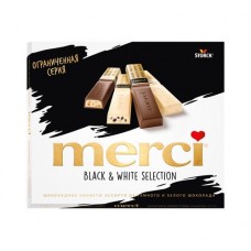 Набор конфет Storck Merci из тёмного и белого шоколада с начинкой, 240г в магазинах Перекресток