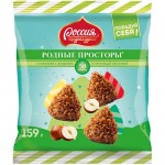 Конфеты Россия - щедрая душа! родные просторы с фундуком, 159г