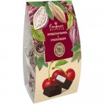 Конфеты Конфаэль Вишня и Ваниль глазированные горьким шоколадом, 150г