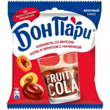 Карамель Бон Пари Taste of Fruity Cola со вкусом колы и фруктов с начинкой, 200г в магазинах Перекресток