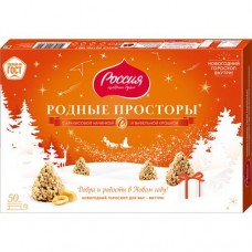 Конфеты Россия - Щедрая Душа! Родные просторы арахис и вафельная крошка глазированная, 180г в магазинах Перекресток