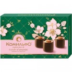 Конфеты Комильфо шоколадные с цельным миндалем с двуслойной начинкой и кремом с миндалем и фисташкой, 116г Конфеты Комильфо шоколадные с цельным миндалем с двуслойной начинкой и кремом с миндалем и фисташкой, 116г