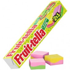 Конфеты Fruittella Кислый микс 2в1 со вкусами яблока и клубники, лимона и малины, 41г в магазинах Перекресток