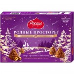 Конфеты Россия-Щедрая Душа Родные Просторы со вкусом капучино и вафельной крошкой, 180г
