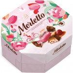 Конфеты Konti Merletto с нугой, вишней и карамелью глазированные,150г