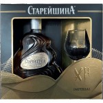 Коньяк Старейшина Imperial КС двенадцатилетний оригинал в наборе с бокалом, 500мл