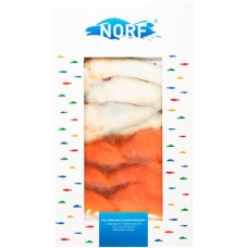 Рыбное ассорти Norf кета-палтус подкопчённое, 100г в магазинах Перекресток