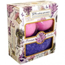 Подарочный набор Spa By Lara Соль шипучая для ванн, 2х140г + Соль для ванн Прованский сад, 450г в магазинах Перекресток