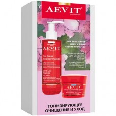 Набор подарочный Aevit Гель Тонизирующий для умывания и Крем Увлажняющий дневной для лица в магазинах Перекресток
