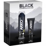Набор Arko Men Black пена для бритья и гель после бритья Набор Arko Men Black пена для бритья и гель после бритья