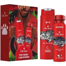 Набор подарочный Old Spice Дезодорант Nightpanther аэрозольный и Гель Wolfthorn для душа в магазинах Перекресток