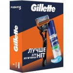 Набор Gillette Fusion бритва со сменной кассетой и гель для бритья успокаивающий, 200мл Набор Gillette Fusion бритва со сменной кассетой и гель для бритья успокаивающий, 200мл