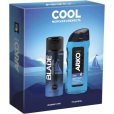 Набор подарочный Arko и Blade Гель Cool для душа и Дезодорант-спрей Marine Fresh в магазинах Перекресток
