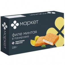 Филе минтая в панировке мороженое Маркет, 228г в магазинах Перекресток