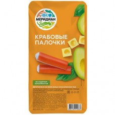 Крабовые палочки Меридиан охлаждённые, 200г в магазинах Перекресток