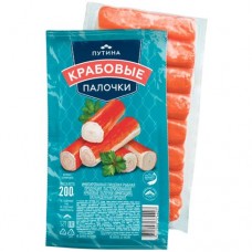 Палочки Путина крабовые охлажденные пастеризованные, 200г в магазинах Перекресток