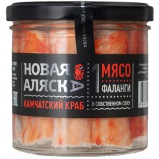 Краб Новая Аляска камчатский в собственном соку, 330г в магазинах Перекресток