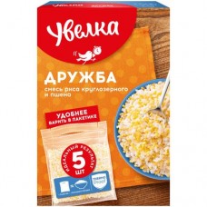 Смесь Увелка Дружба рис круглозёрного и пшено, 5х80г в магазинах Перекресток