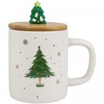 Кружка Санта c бамбуковой крышкой KRJYD1121-S22050-1 Liling Karling, 400мл Кружка Санта c бамбуковой крышкой KRJYD1121-S22050-1 Liling Karling, 400мл