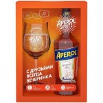 Аперитив Aperol 11% в подарочной упаковке, 700мл + бокал с логотипом Aperol Spritz