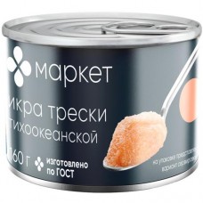 Икра трески тихоокеанской Маркет, 160г в магазинах Перекресток