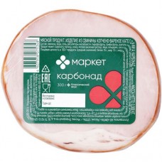 Карбонад копчено-вареный категории А Маркет, 300г в магазинах Перекресток