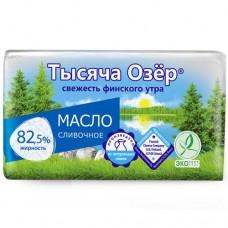 Масло сладкосливочное Тысяча Озер 82.5%, 180г в магазинах Перекресток