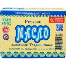 Масло сливочное Рузское Молоко Традиционное 82.5%, 175г в магазинах Перекресток