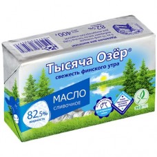 Масло сливочное Тысяча Озер несолёное 82.5%, 400г в магазинах Перекресток