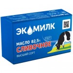 Масло сладкосливочное Экомилк Традиционное несолёное 82.5%, 380г Масло сладкосливочное Экомилк Традиционное несолёное 82.5%, 380г