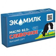 Масло сладкосливочное Экомилк Традиционное несолёное высшего сорта 82.5%, 180г в магазинах Перекресток