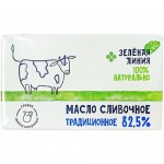 Масло сладкосливочное Традиционное несолёное 82.5% Зелёная Линия, 180г