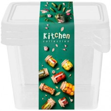 Набор контейнеров Plast Team Kitchen Collection Frozen для заморозки, 3х0,75л в магазинах Перекресток