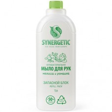 Запасной блок мыло жидкое для рук Synergetic Мелисса и Ромашка, 1л в магазинах Перекресток