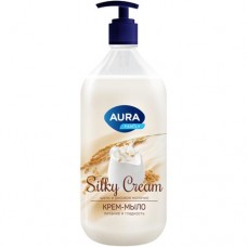 Крем-мыло Aura Family Silky Cream Шелк и рисовое молочко, 1л в магазинах Перекресток