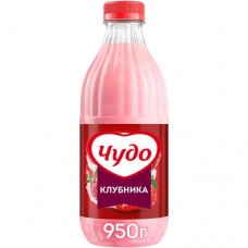 Коктейль молочный Чудо Клубника 2%, 950мл в магазинах Перекресток