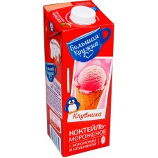 Коктейль молочный Большая Кружка с клубникой и мороженым ультрапастеризованный 3%, 980мл в магазинах Перекресток