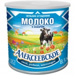Молоко сгущённое Алексеевское цельное с сахаром 8.5%, 360г