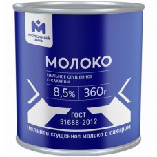 Молоко сгущенное цельное с сахаром 8.5% Молочный знак, 360г в магазинах Перекресток
