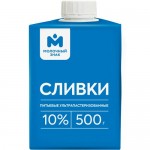 Сливки питьевые ультрапастеризованные 10% Молочный Знак, 500мл