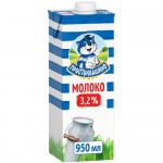 Молоко Простоквашино ультрапастеризованное 3.2%, 950мл