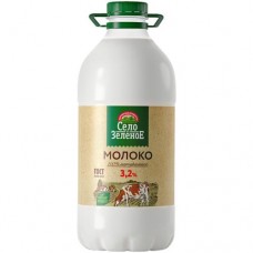 Молоко Село Зелёное пастеризованное 3.2%, 1.947л в магазинах Перекресток