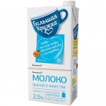Молоко Большая Кружка ультрапастеризованное 2.5%, 980мл