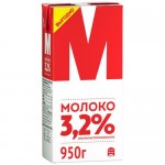Молоко ультрапастеризованное М 3.2%, 950мл
